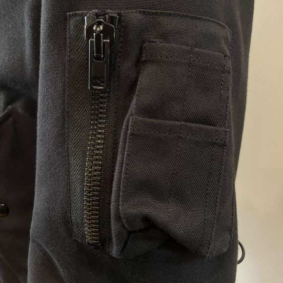 HELMUT LANG 2003 Re-Edition Black Bondage Strap Cotton Blend Bomber- Men’s M - Picture 10 of 10